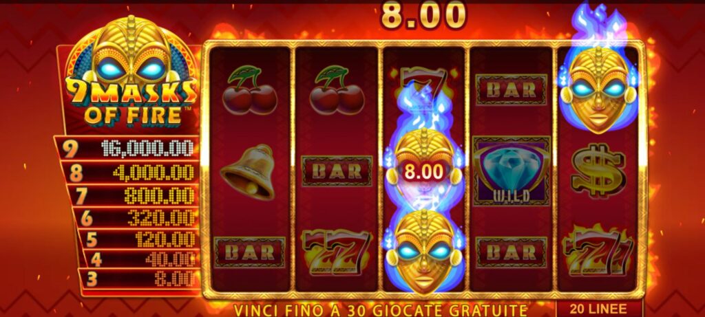 9 Mask of Fire screen gioco