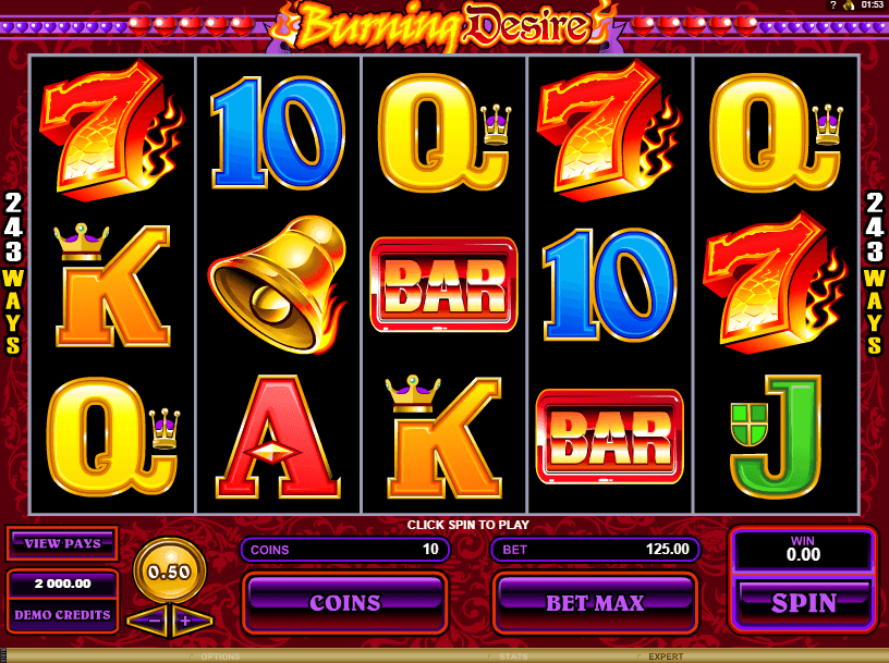 burning desire slot machine linee 