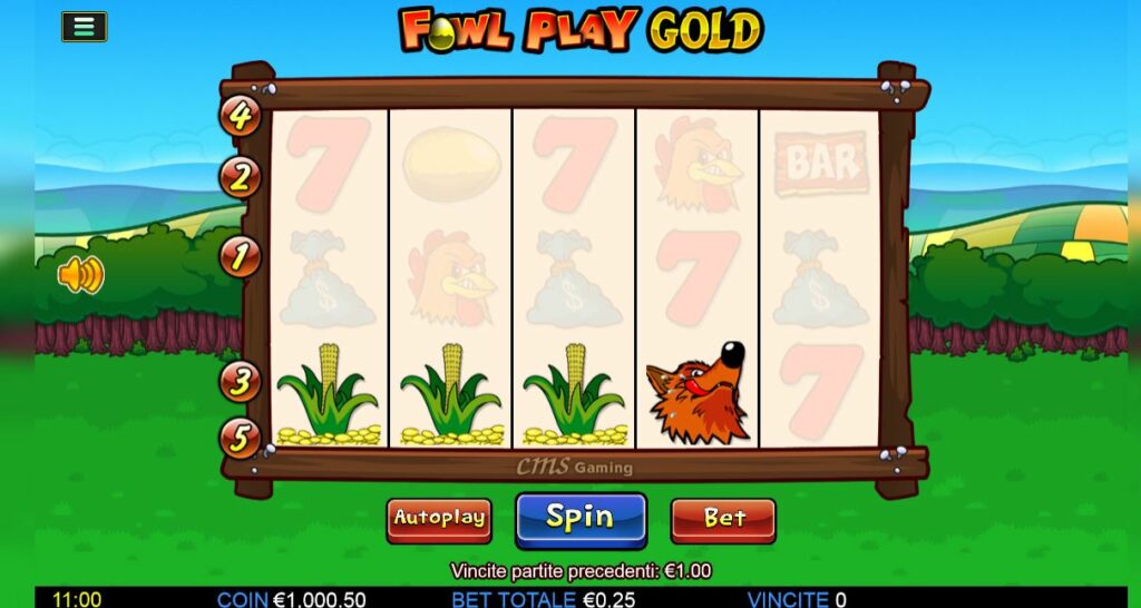 fowl play gold giocata