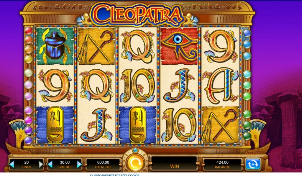 cleopatra slot machine recensione