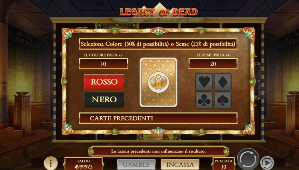 legacy of dead recensione slot machine immagine interna