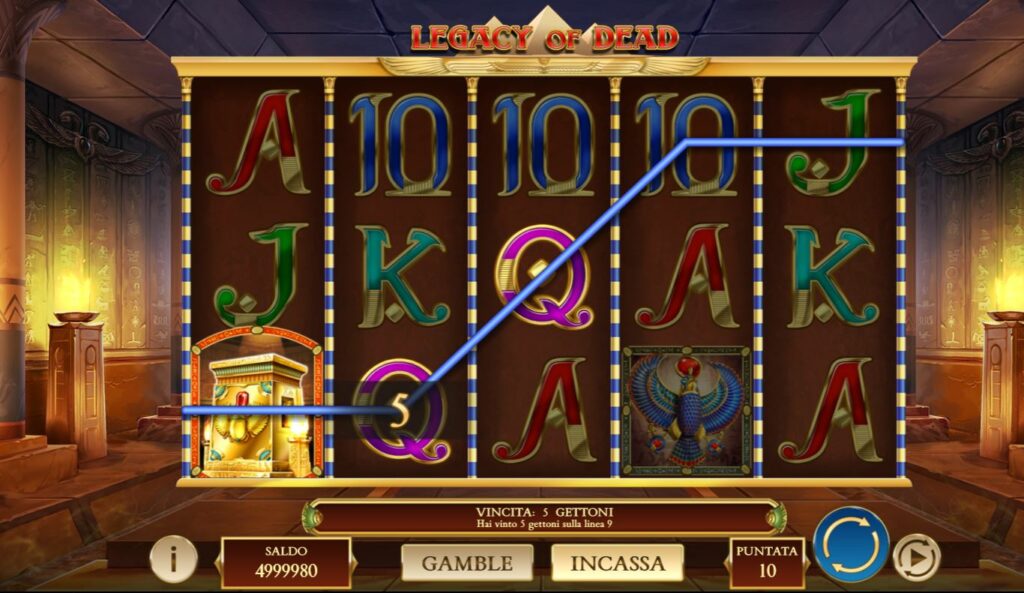 legacy of dead recensione slot screen giocata